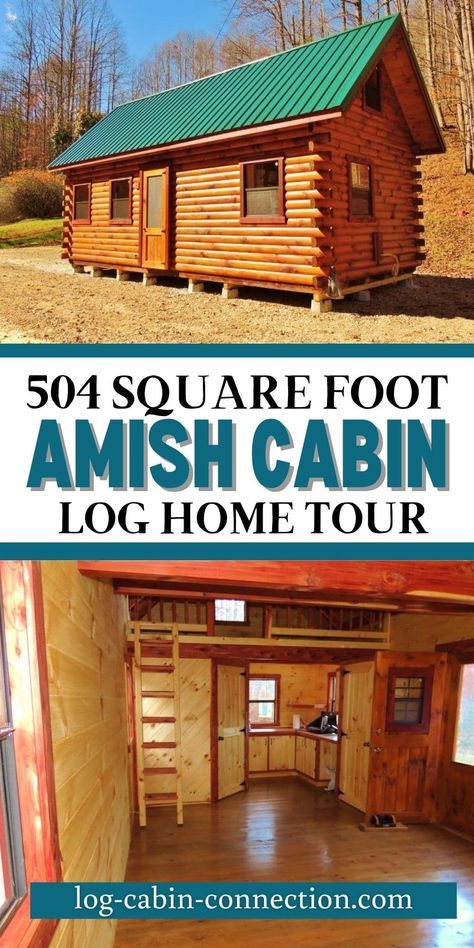 Pre Built Cabins, Modular Log Cabin, Amish Cabins, Tiny Log Cabins, Tiny Log Cabin, Health Herbs, Amish House, How To Build A Log Cabin, Free Shed Plans