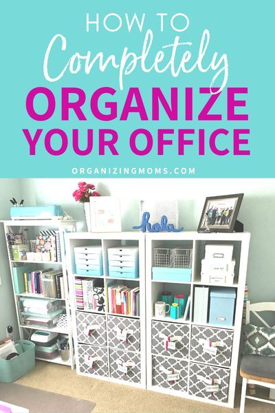 Teacher Home Office Organization, Office Declutter Organization Ideas, Teacher Home Office Ideas, Office Organizing Ideas, Books Organization, Organizing Office Ideas, Paper Organization System, Home Office Organizing, Organizing Office Supplies