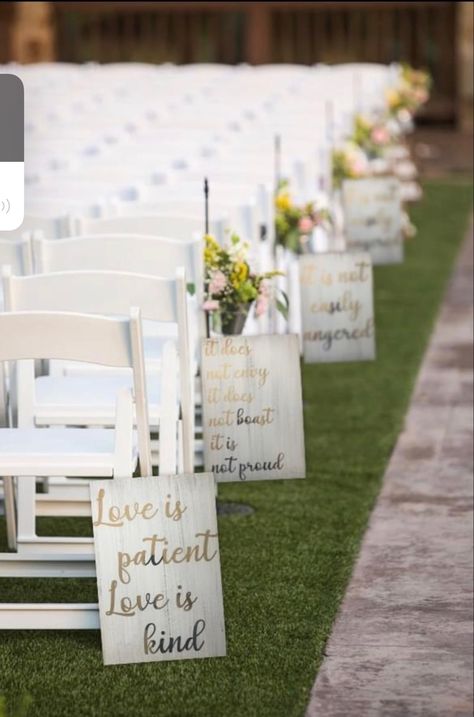 Godly Wedding, Jesus Wedding, Simple Church Wedding, Ceremony Decorations Church, Wedding Church Decor, Quick Wedding, Backyard Wedding Ceremony, Western Themed Wedding, Wedding Ceremony Signs