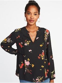 Women's: New Arrivals | Old Navy Flower Allover, Sheer Chiffon Blouse, Shirred Blouse, Fall Mini, Ruffles Fashion, Peasant Style, Blouse For Women, Mini Session, Top Floral