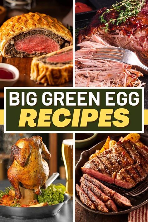 You won't believe how easy and delicious these Big Green Egg recipes are. Juicy, tender, and bursting with flavor, this grill is worth every penny and then some! Big Green Egg Brisket, Egg Recipe Ideas, Big Green Egg Smoker, Big Green Egg Grill, Green Egg Grill, Big Green Egg Recipes, The Big Green Egg, Green Egg Recipes, Easy Grilling Recipes