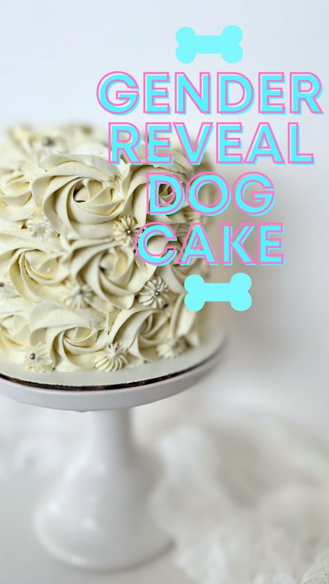 Francesca Farago, Dog Cakes, Gender Reveal Cake, Dog Cake, Reveal Parties, Gender Reveal Party, Dog Treats, Gender Reveal, Dog Friends