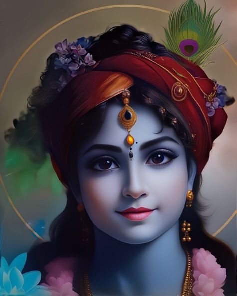 Krishna Face, I Am Present, Krishna Vrindavan, Conscious Art, Most Powerful Mantra, Shree Ram Images, Vrindavan Krishna, Iskcon Krishna, Power Of Attraction