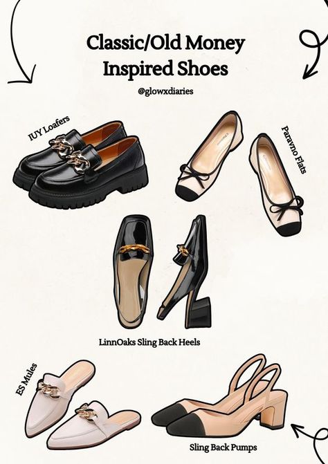 Timeless must have shoes! Let me know for the links :)      #classic #eashtetic #timeless #outfit #shoes #loafers #amazon Old Money Must Have, Old Money Shoes, Must Have Shoes, Shoes Outfit, Flat Mules, Wardrobe Outfits, Elegant Shoes, Shoes Loafers, Shoe Game