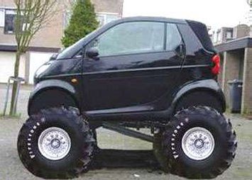 Dude, really? Smart Car Body Kits, Tiny Cars, Lifted Cars, Smart Fortwo, Big Boy Toys, Smart Auto, Weird Cars, Sepeda Motor, Smart Car