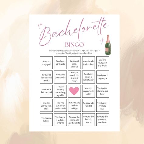 Bachelorette Bingo Game Cards, Bachelorette Party, Editable Bridal Bingo, Bridal Shower Games, Drink If, Bachelorette Games, Party Games Bachelorette Party Bingo, Bingo Bridal Shower Game, Bachelorette Bingo, Free Bingo Cards, Drink If, Bingo Template, Bridal Bingo, Games Party, Word Fonts