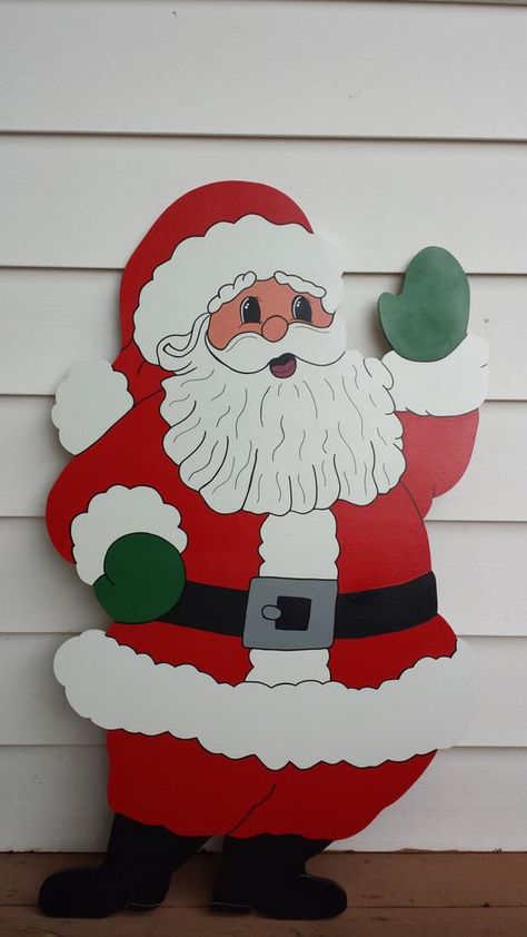 Christmas Cutouts, Santa Claus Decorations, Christmas Yard Art, Diy Santa, Lawn Art, Art Ornament, Wooden Santa, Christmas Yard Decorations, Santa Decorations