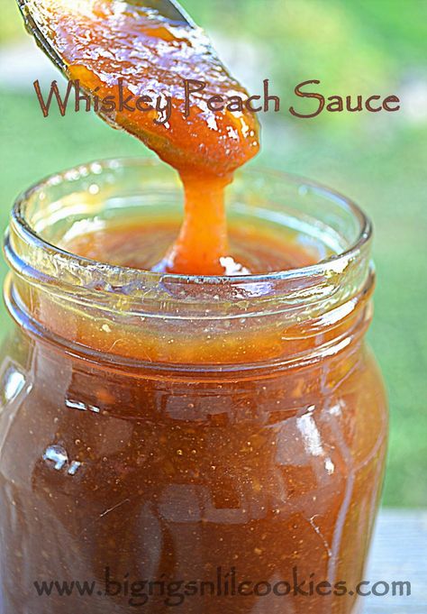 Big Rigs 'n Lil' Cookies: Whiskey Peach Sauce Cupcake Fillings, Peach Whiskey, Whiskey Sauce, Peach Sauce, Whiskey Recipes, Bourbon Sauce, Peach Recipes, Bbq Sauces, Marinade Sauce