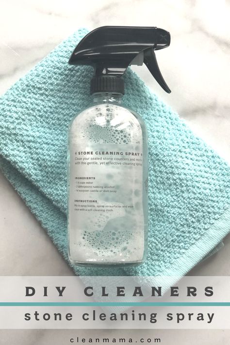 This is a fabulous DIY cleaner for your granite and stone countertops and surfaces. Cleaning Stainless Steel Appliances, Clean Mama, House Keeping, Cleaner Recipes, Speed Cleaning, Cleaning Spray, Natural Cleaners, Glass Spray Bottle, Stainless Steel Cleaning