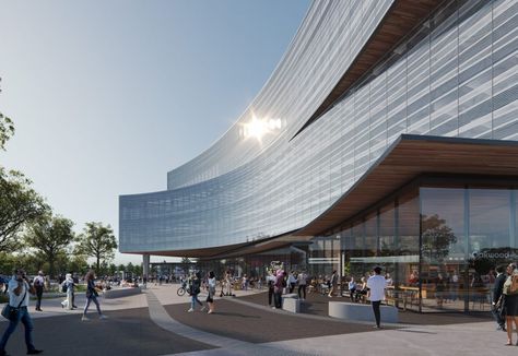 Snohetta Architecture, Campus Landscape, Dearborn Michigan, Central Building, Glass Structure, Central Library, Design Research, Motor Company, Master Plan