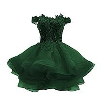 Cute Green Short Dress, Sweet Sixteen Dresses Short Green, Emerald Dresses Short, Fluffy Green Dress, Forest Green Short Dresses, Emerald Green Short Puffy Dress, Emerald Green Prom Dress Short, Green Dama Dresses, Green Dresses Short