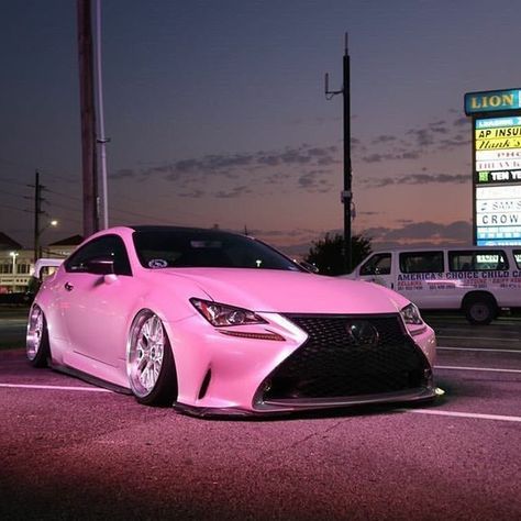 Pink Wrapped Car, Pink Lexus, Pink Car Wrap, Aston Db9, Dream Cars Lexus, Lexus Car, Manifest Board, Pink Cars, Porsche 718 Boxster