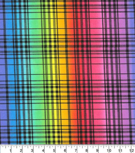 Fabric Traditions Rainbow Plaid Celebration Cotton | JOANN Icons Party, Rainbow Plaid, Rainbow Fabric, Dinosaur Fabric, Sca Garb, Plaid Wallpaper, Cut Fat, Line Photo, Right To Choose