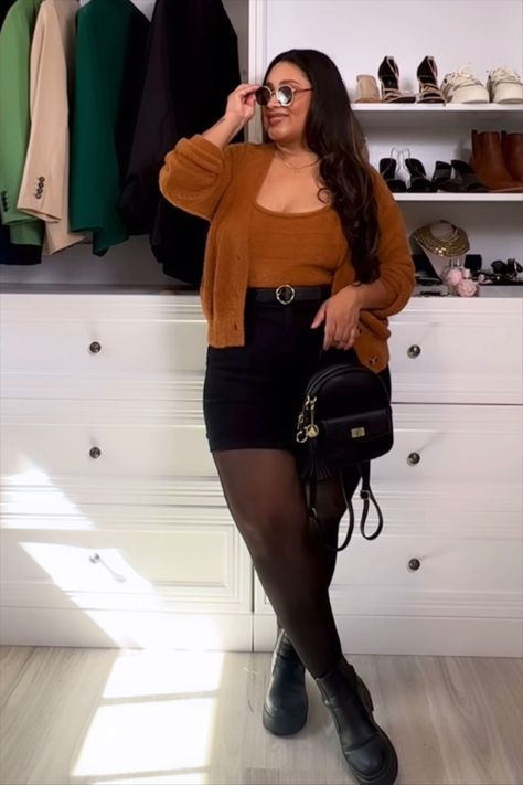 SHEIN LUNE Plus Solid High Waist … curated on LTK Plus Size Dress Outfits Classy, Curvy Girl Outfits Autumn 2024, Bowling Outfit Plus Size, Shein Plus Size Baddie Outfits, Plus Size Night Outfits, Plus Size Tights Outfit, Shein Curvy Outfits, Paris Fashion Casual, Fall Outfits For Curvy Women