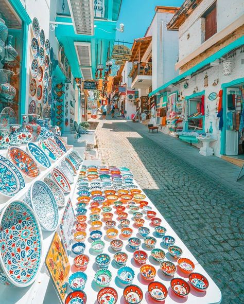 “Street market ~ Kalkan, Antalya, Turkey Photo: @ceyyhuun Turkey Photos, Turkey Destinations, Istanbul Travel, Antalya Turkey, Destination Voyage, Turkey Travel, Beautiful Places To Travel, Elba, Pretty Places