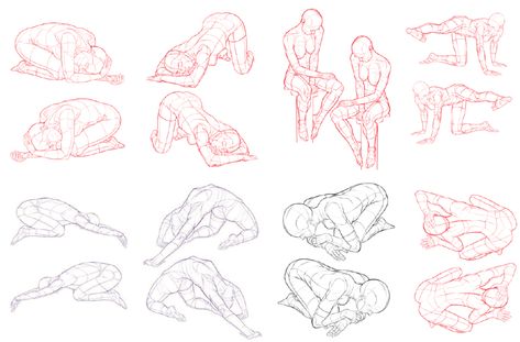 Pose Reference On Knees Pose Drawing Reference, Knee Down Pose Drawing, Drawing Kneeling Pose, Kneeling Body Reference, How To Draw Someone Kneeling, Down On Knees Pose, Head In Knees Pose Reference, Dynamic Kneeling Pose, Kneeling From Behind Reference