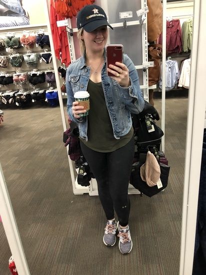 Shopping those Black Friday deals! #shopthelook #WeekendLook #OOTD #casualstyle #jeanjacket #ultraboost #adidas #lululemonleggings #holidayoutfit #ad Lululemon Align Pant, Active Wear Pants, Abercrombie Fitch, Black Friday, Casual Style, Denim Jacket, Winter Fashion, Active Wear, Ootd