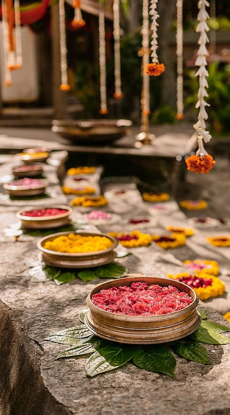 A fun filled Tam-Bram wedding we organized at Tamarind Tree, Bangalore Wedding Table Garland, Luxury Indian Wedding, Rustic Wedding Decorations, Mandap Decor, Desi Wedding Decor, Marriage Decoration, Tamil Wedding, Mehndi Decor, Wedding Mandap