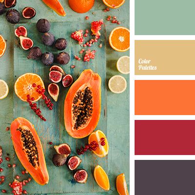 blue color, bright-blue color, burgundy color, dark blue color, gray color, orange color, peach color, red color Color Palette Ideas, Wall Living Room, Colors Schemes, Color Schemes Colour Palettes, Kitchen Colour Schemes, Palette Ideas, Color Palate, Design Seeds, Color Balance