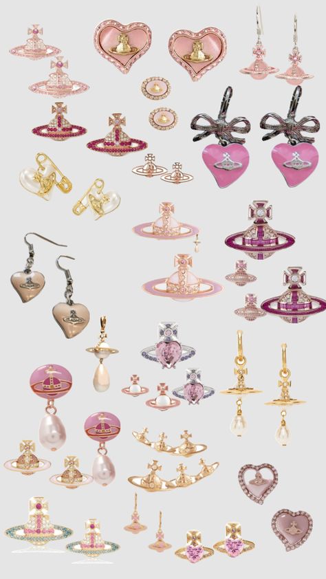 #viviennewestwood #pink#earrings Sophie Core, Westwood Earrings, Vivienne Westwood Earrings, Vivienne Westwood Jewellery, Jewelry Accessories Ideas, Dope Jewelry, Jewelry Fashion Trends, Funky Jewelry, Dream Lifestyle