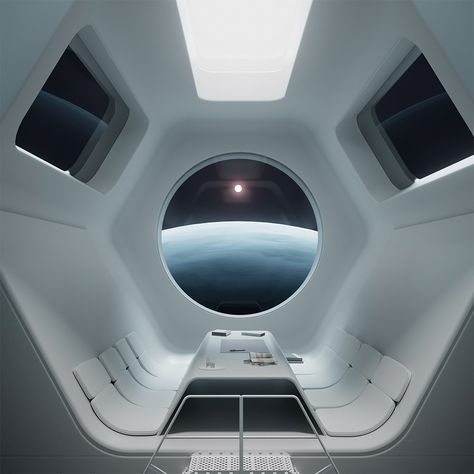 These architectural renders give life to Elon Musk’s dreams of living in space! | Yanko Design Six N Five, Calming Interiors, Spaceship Interior, Ancient Sculpture, Escape Reality, Yanko Design, Space Station, Art Series, Space Age