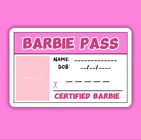 Barbie Ticket, Barbie Card, Ticket Cinema, Homecoming Campaign, Barbie Party Decorations, Barbie Theme Party, Boutique Logo Design, Barbie Birthday Party, Barbie Theme