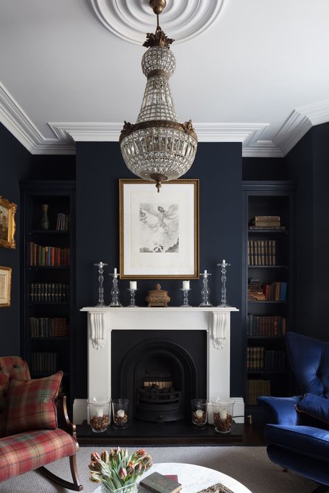 Masculine and Moody Rooms: Get the Look | The Inspired Room Man Home Decor, Modern Victorian Interiors, Wooden Ottoman, Moody Living Room, Victorian Living Room, Minimalist Living Room Decor, Dark Living Rooms, Victorian Interior, Ottoman Tray