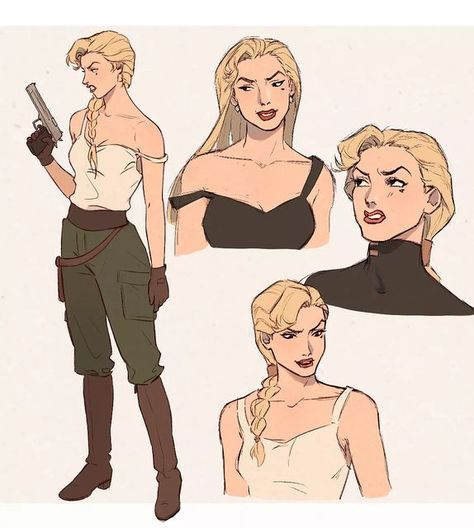 Disney Atlantis Art, Character Concept Design Sketches, Helga From Atlantis, Disney Character Concept Art, Hot Fictional Character Drawings, Female Characters Design, Helga Sinclair Fanart, Atlantis Character Design, Atlantis The Lost Empire Art