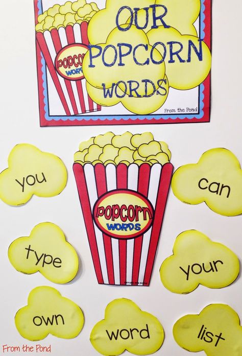 Editable Popcorn Word Wall $ Classroom Word Wall Ideas, Popcorn Theme Classroom, Food Scrapbook, Word Wall Kindergarten, Sight Word Wall, Poetry Night, Word Wall Displays, Popcorn Words, Hollywood Theme Classroom