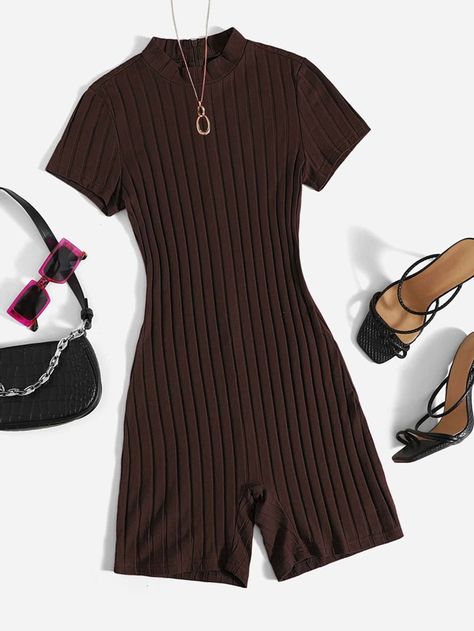 Comfy Jumpsuits, Knitted Romper, Cute Simple Outfits, Really Cute Outfits, Black Romper, Mode Vintage, Rompers Women, Anton, Cute Casual Outfits