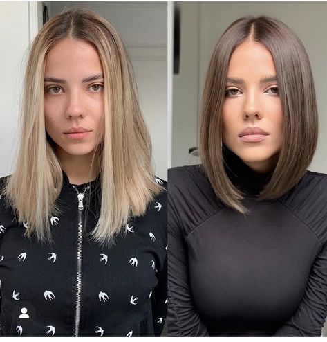 Gorgeous Hair Color, Peinados Fáciles Para Cabello Corto, Long Bob, Light Hair, Medium Length Hair Cuts, Hair Transformation, Hair Cut, Hair Dos, Gorgeous Hair