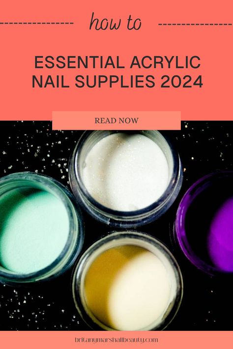 A helpful list of essential acrylic nail supplies for 2024 to kickstart or enhance your nail salon with the best products. Nail Supplies List, Bueaty Tips, Acrylic Nail Supplies, Nail Services, Nail Supplies, Supply List, Best Brands, Nail Supply, Buying Guide