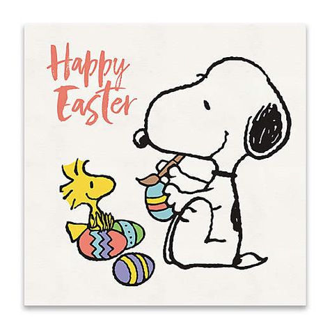 Easter Garlands, Peanuts Easter, Snoopy Art, Easter Beagle, Snoopy Easter, Snoopy Stuff, Easter Canvas, Snoopy Comics, Easter Napkins