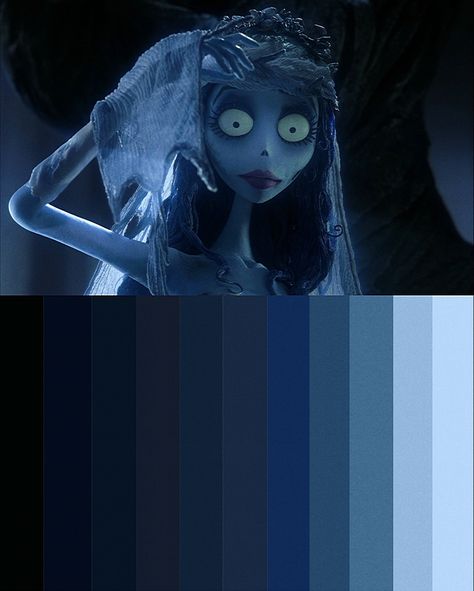 Blue Butterfly Corpse Bride, Corpes Bride Quince Theme, Corpse Bride Colors, Corpse Bride Themed Wedding Dress, Corps Bride Quince Theme, Corpse Bride Color Palette, Corpse Bride Wedding Theme Ideas, Corpse Bride Quinceanera Theme, Corpse Bride Party Decorations