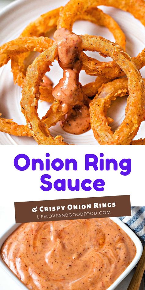 Onion Ring Sauce, Onion Rings Recipe, Onion Ring, Spicy Dipping Sauce, Dip Sauce, Diy Easy Recipes, Dipping Sauces Recipes, Onion Recipes, Corn Dogs