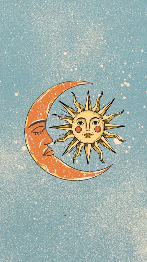 #sun #moon #hippy #hippievibes Wallpapers Sun, Sun And Moon Wallpaper, Moon Wallpaper, Minimalist Tattoos, Hippie Wallpaper, Phone Wallpaper Patterns, Wallpaper Border, Art Wallpaper Iphone, Tumblr Wallpaper