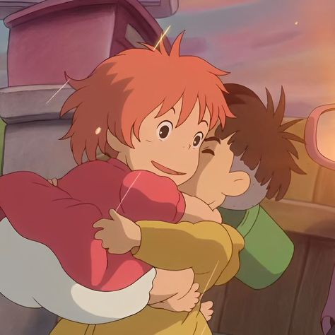 Sasuke And Ponyo, Ponyo And Sasuke Grown Up, Ponyo Sasuke, Ponyo And Sousuke, Ponyo X Sasuke, Ponyo And Sasuke, Ghibli Love, Moodboard Art, Ghibli Background