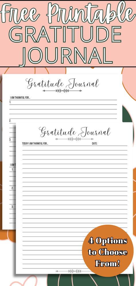 Choose from 4 different gratitude journal worksheets you can print & get start recording your daily gratitude! These printables are completely free. Check out the list of gratitude prompts included in the original post! Journal Worksheets, Free Bible Study Printables, How To Use Planner, Printable Gratitude Journal, Study Printables, Gratitude Prompts, Gratitude Journal Prompts, Bible Study Printables, Scripture Memory