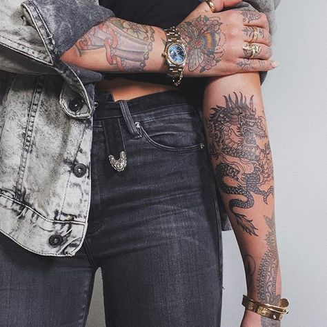 𝐉𝐀𝐌𝐈𝐄 𝐆𝐄𝐍𝐄𝐕𝐈𝐄𝐕𝐄 (@jamiegenevieve) • Instagram photos and videos Jamie Genevieve Tattoo, Jamie Genevieve, Tattoos Inspo, G Tattoo, Aesthetic Tattoos, Tattoo Aesthetic, Traditional Tattoo Sleeve, Awesome Tattoos, Sleeve Tattoos For Women