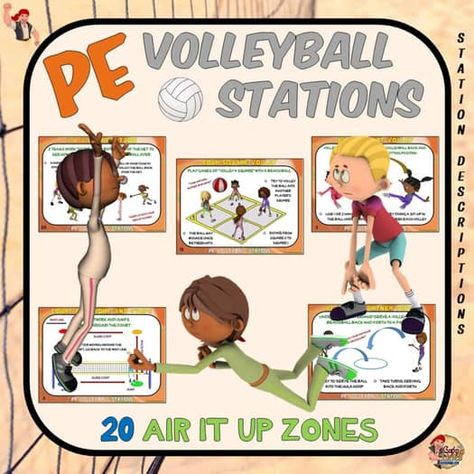 Report Volleyball Activities, Pe Volleyball, Pe Stations, Volleyball Lessons, School Gymnasium, Recess Time, Elementary Physical Education, Elementary Pe, Volleyball Skills