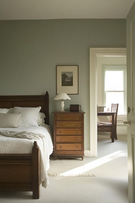 10 Earth Tone Paint Colors For Bedroom: Create a Cozy Space Clean Wall Colors, Guest Room Wall Color Ideas, Cosy Bedroom Wall Colours, Best Color For A Bedroom, Green Paint Room Ideas Bedroom, Romantic Bedroom Colors Paint, Bedroom Ideas Master Suite Color Palettes, Colored Wall Bedroom, Pale Green Wall Paint