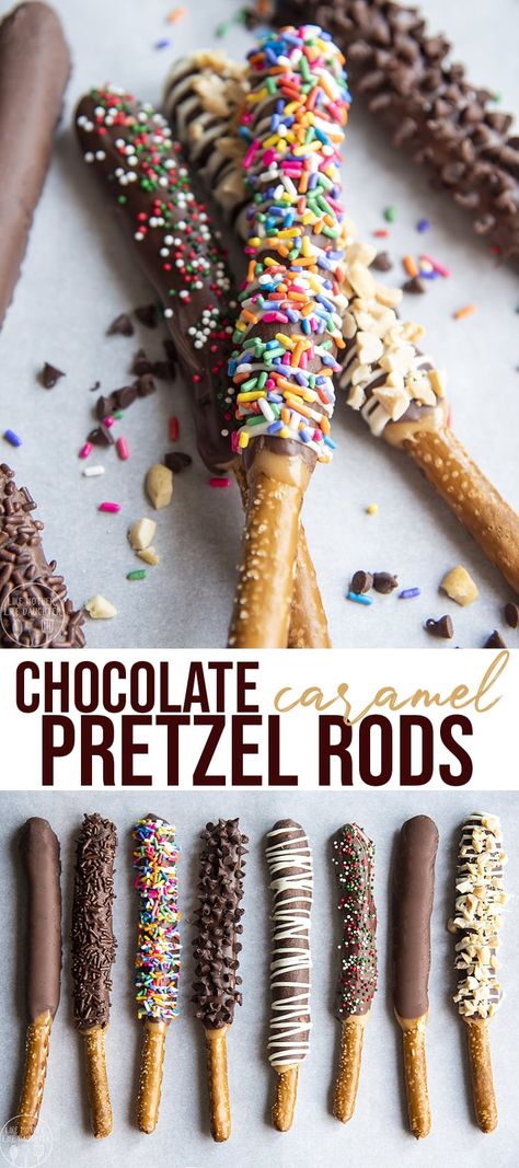 Carmel Dipped Pretzel Rods, Pretzel Stick Recipe, Caramel Covered Pretzels, Carmel Chocolate Pretzels, Chocolate Caramel Pretzels Rods, Caramel Pretzel Rods, Caramel Pretzels Rods, Salty Pretzels, Easy Homemade Caramel