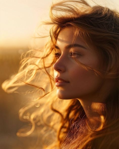 Close-up portrait of a woman with windblown hair by amit salvi - Playground Beautiful Portrait Photography, Photo Shoot Portrait, Art Face Reference Photo, Free Art Reference Photos, Beautiful Woman Portrait, Covering Eyes From Sun Pose, Natural Photography People, Side Profile Portrait Photography, Portraits Of Women