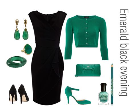 Lady of Style. A Fashion Blog for Mature Women. Lady Of Style, Christmas Dress Women, The Little Black Dress, Green Accessories, Black Dress Outfits, Ageless Style, Only Fashion, Work Attire, Green Light