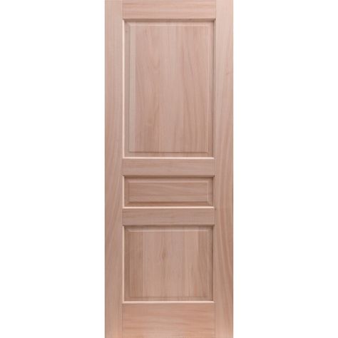 Waydoor 80'' Solid Wood Paneled Unfinished Standard Door & Reviews | Wayfair Plank Door, Oak Interior Doors, Shutter Designs, Mahogany Doors, Wooden Doors Interior, Colonial Design, Traditional Colonial, Solid Wood Doors, Wood Doors Interior