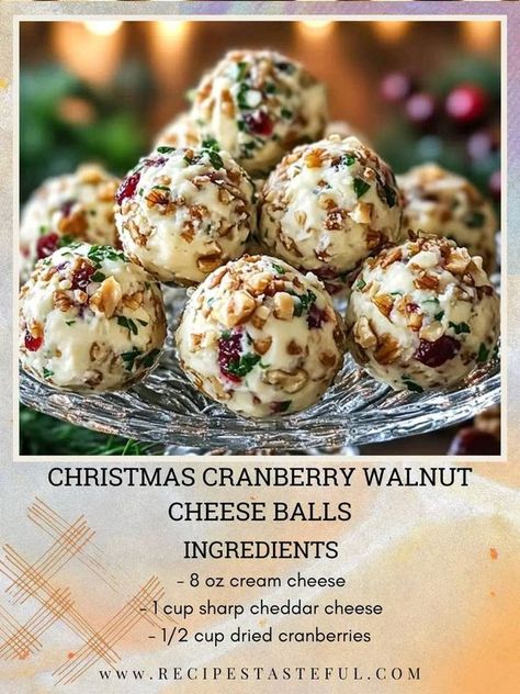 Cranberry Pecan Cheese Ball, Pecan Cheese Ball, Walnut Cheese, Christmas Cranberry, Avocado Hummus, Cheese Balls, Paula Deen, Hors D'oeuvres, Sharp Cheddar