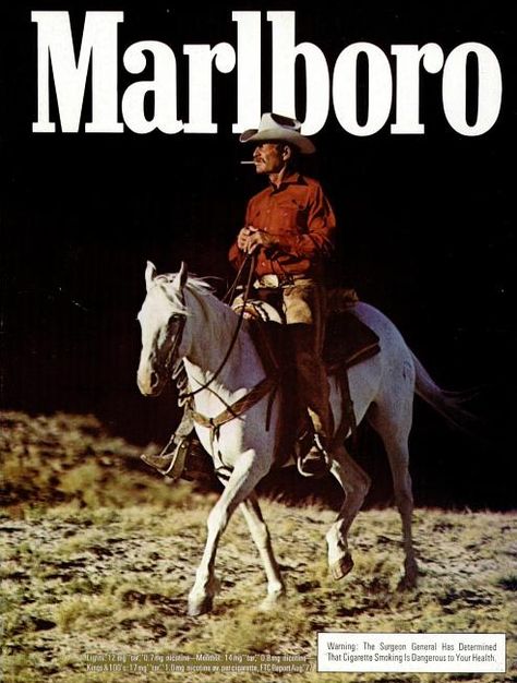 superseventies: “ Marlboro Man - 1978 advertisement ” Not sure if I have this one. Man On Horse, Cowboy Aesthetic, Western Aesthetic, Cowboy Art, Retro Ads, Baby Cowboy, Old Ads, Vintage Magazine, Western Art