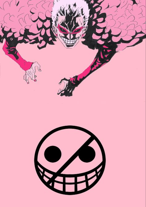 Don·quixote Doflamingo, Trafalgar Law Wallpapers, Hyper Beast, One Piece Theme, Doflamingo Wallpaper, رورونوا زورو, One Piece Cartoon, Eustass Kid, Crazy Wallpaper