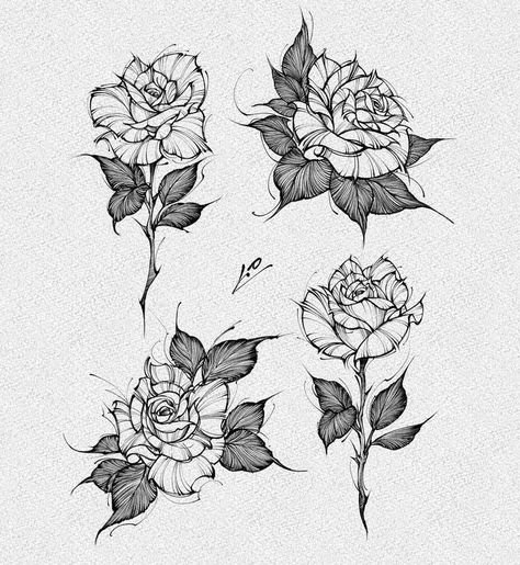 Goth Flower Tattoo, Rose Outline Tattoo, Beautiful Spine Tattoos, Full Neck Tattoos, Cool Animal Tattoos, Spine Tattoo Ideas, Henna Tattoo Designs Arm, Rose Outline, Rose Sketch