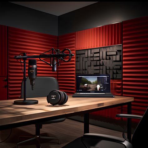 Podcast Design Studio, Live Studio Design, Podcast Studio Background, Masculine Podcast Studio, Pod Cast Set Design, Modern Podcast Studio, Video Studio Design, Studio Podcast Design, Podcasting Room